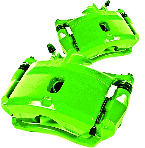 Picture of 2025 Acura Integra A-Spec BRAKEWORLD POWDER COATED REPLACEMENT CALIPERS GREEN Front Caliper 100014E
